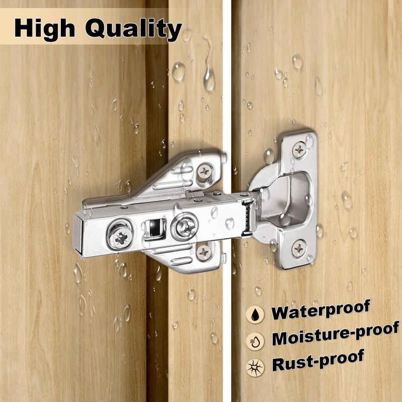 Probrico Full Overlay Soft Closing Clip On Face Frame Mounting Cabinet Hinges,1 Pair - Image 5
